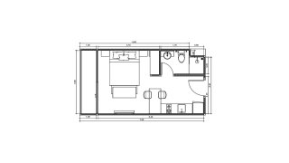 Condominium floor plan, 1 bedroom in building Building A Sun Hills Layan on Layan Beach, Thailand, Sun Hills Layan No. 11021